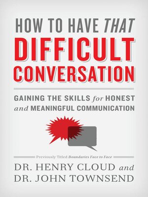How to Have That Difficult Conversation - ebook